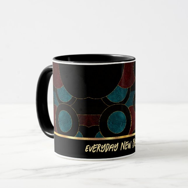 Abstrakte geometrische Kaffeetasse (Vorderseite Links)