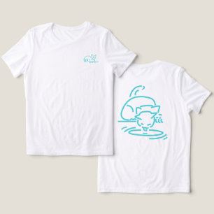 Abstrakte geometrische Katze Symbolische Linienk Tri-Blend Shirt