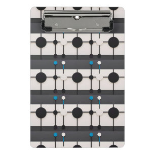 Abstrakte geometrische Komposition mit Kreisen Mini Klemmbrett