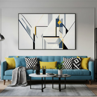 Abstrakte geometrische Komposition Modern Leinwanddruck