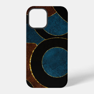 Abstrakte geometrische Kreise Gold Glitter Folie iPhone 12 Pro Hülle
