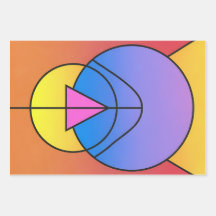 Abstrakte geometrische Kreise Linie Bunt 