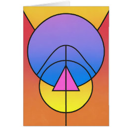 Abstrakte geometrische Kreise Linie Farbige Karte