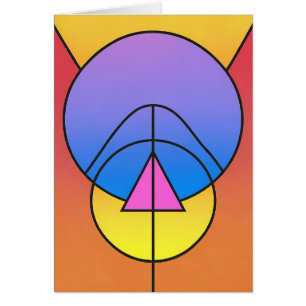 Abstrakte geometrische Kreise Linie Farbige Karte