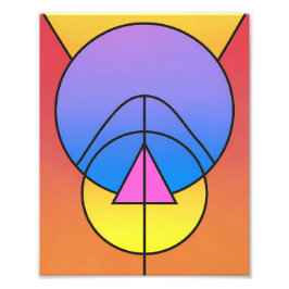 Abstrakte geometrische Kreise Linie Farbposter Fotodruck
