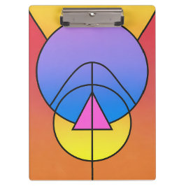 Abstrakte geometrische Kreise Linie Farbposter Klemmbrett