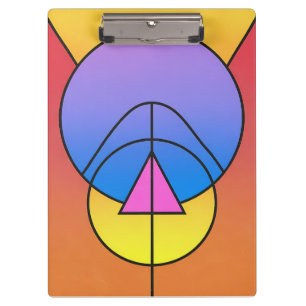 Abstrakte geometrische Kreise Linie Farbposter Klemmbrett