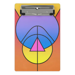 Abstrakte geometrische Kreise Linie Farbposter Mini Klemmbrett