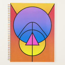 Abstrakte geometrische Kreise Linien Poster Planer