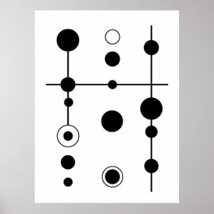 Abstrakte geometrische Kreise und Linien Minimal Poster
