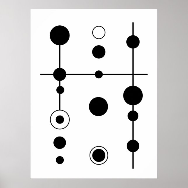 Abstrakte geometrische Kreise und Linien | Minimal Poster (Vorne)