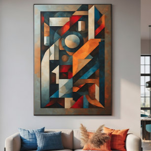 Abstrakte geometrische kubistische Moderne Poster