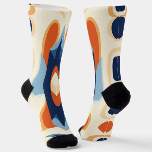 Abstrakte geometrische Kunst des mittleren Jahrhun Socken