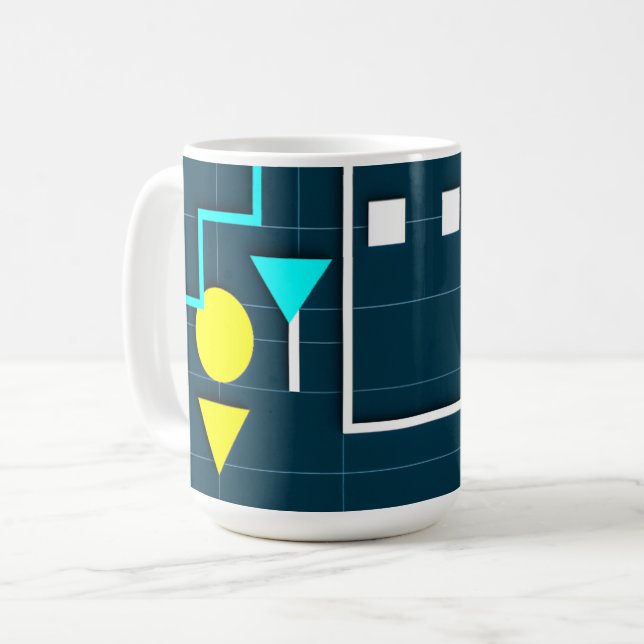 Abstrakte geometrische Kunst  Kaffeetasse (Vorderseite Links)