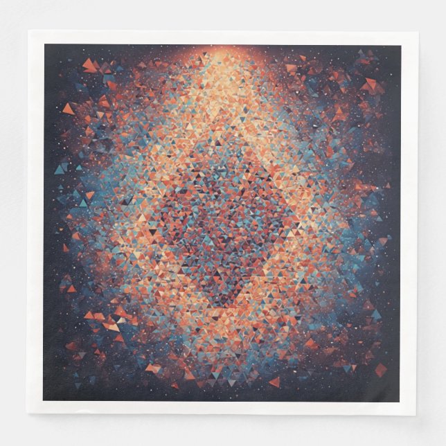 Abstrakte geometrische Kunstdrucke Serviette (Vorderseite)