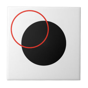 Abstrakte geometrische Kunstform in schwarzem Krei Fliese