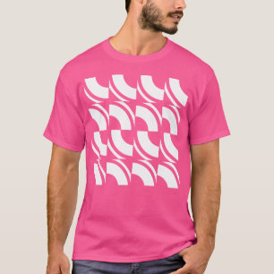 Abstrakte geometrische künstlerische schwarz-weiße T-Shirt