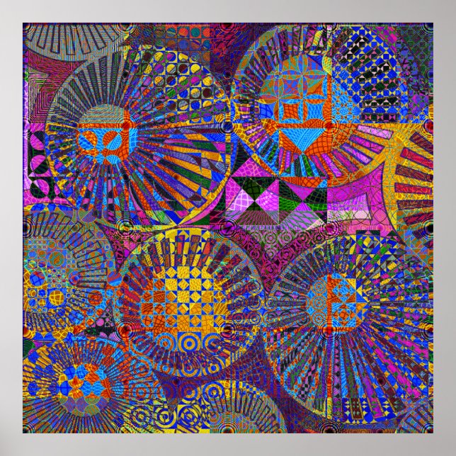 abstrakte geometrische Kunstwerke Poster (Vorne)