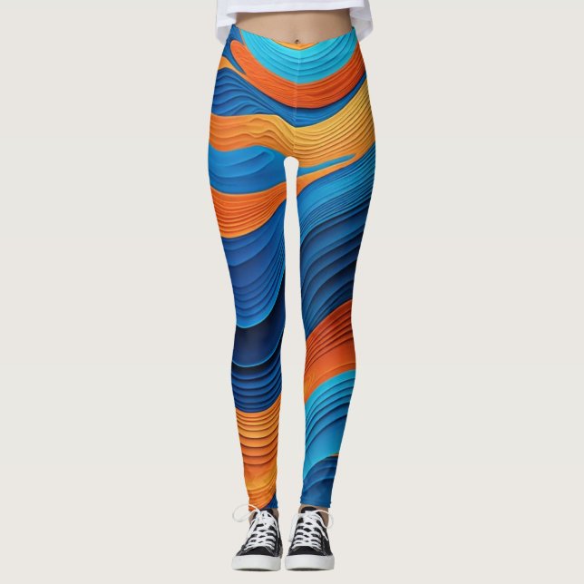 Abstrakte geometrische Leggings (Vorderseite)