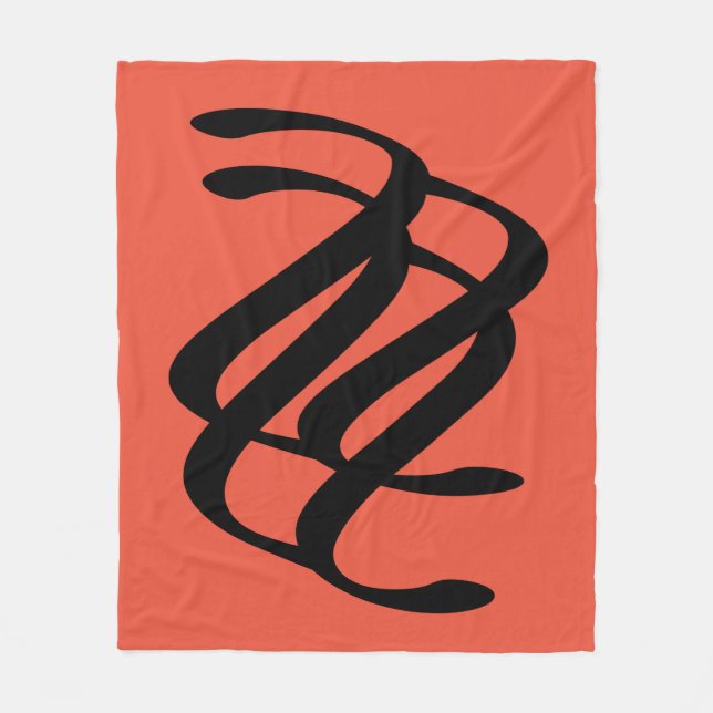 abstrakte geometrische Linien Fleecedecke (Vorderseite)