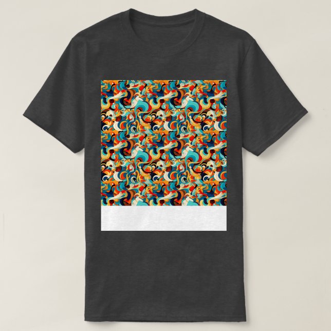 Abstrakte geometrische Linien nahtlos Muster G T-Shirt (Design vorne)