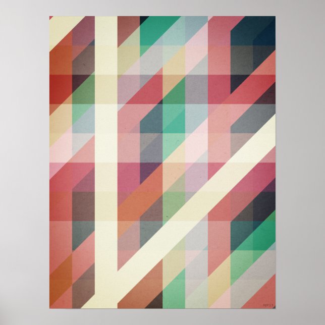 Abstrakte geometrische Linien Poster (Vorne)
