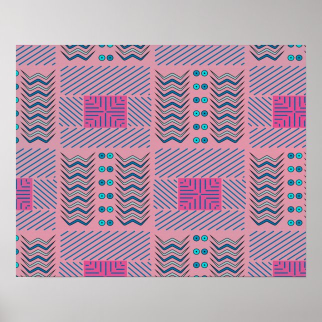 Abstrakte geometrische Linien und Formen | Poster (Vorne)