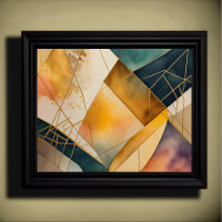 Abstrakte geometrische Malerei mit Aquarellfarbe G