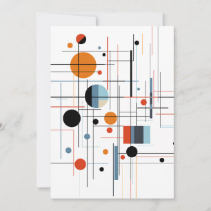Abstrakte geometrische moderne minimalistische Lin Feiertagskarte