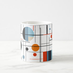 Abstrakte geometrische moderne minimalistische Lin Kaffeetasse