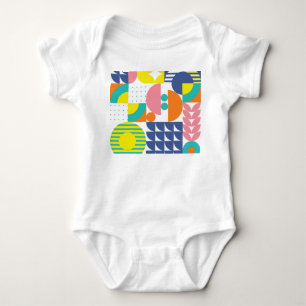 Abstrakte geometrische, moderne Vintage Formen. Baby Strampler
