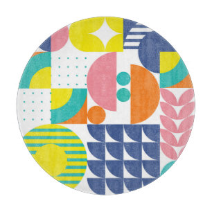 Abstrakte geometrische, moderne Vintage Formen. Schneidebrett
