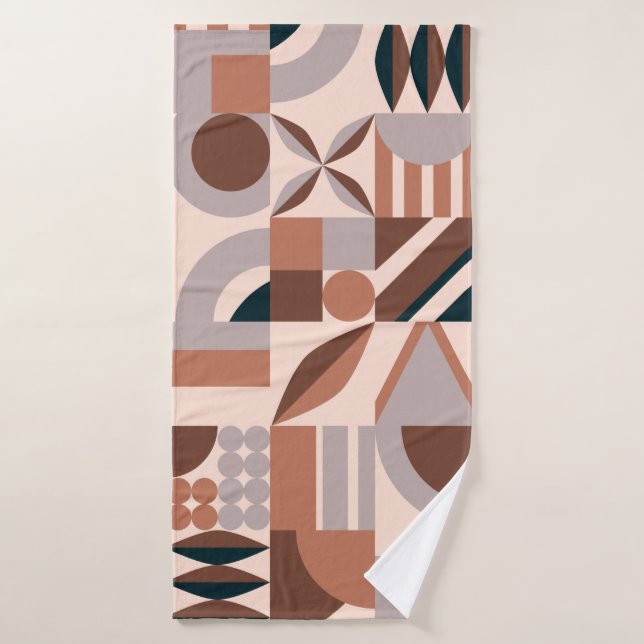 Abstrakte geometrische Mosaikform Badehandtuch (Badehandtuch)