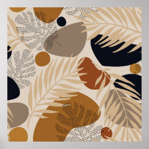 Abstrakte geometrische, natürliche Formen in minim Poster