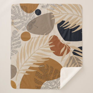 Abstrakte geometrische, natürliche Formen in minim Sherpadecke
