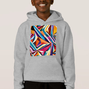 Abstrakte geometrische Oberflächenart 1223-KId's A Hoodie