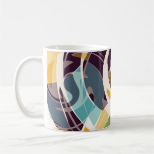 Abstrakte geometrische Objekte Graffiti grunge eff Kaffeetasse