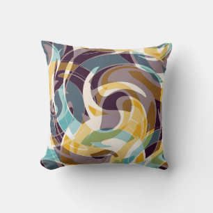 Abstrakte geometrische Objekte Graffiti grunge eff Kissen