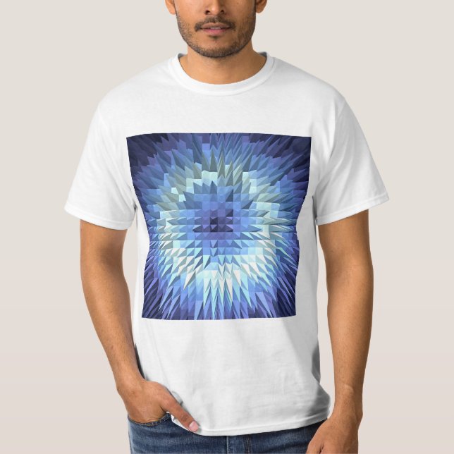 abstrakte geometrische poligonal Beschaffenheit T-Shirt (Vorderseite)