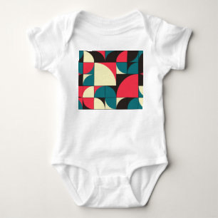 Abstrakte geometrische, rechnerische Kunstdarstell Baby Strampler