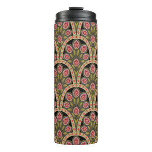 abstrakte geometrische Schleimmotif-Blume-Musterku Thermosbecher