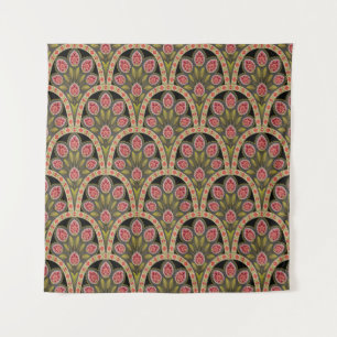 abstrakte geometrische Schleimmotif-Blume-Musterku Wandteppich