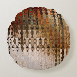 abstrakte, geometrische Schnittfläche Rundes Kissen