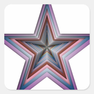 abstrakte geometrische Starkunst Quadratischer Aufkleber