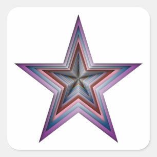 abstrakte geometrische Starkunst Quadratischer Aufkleber
