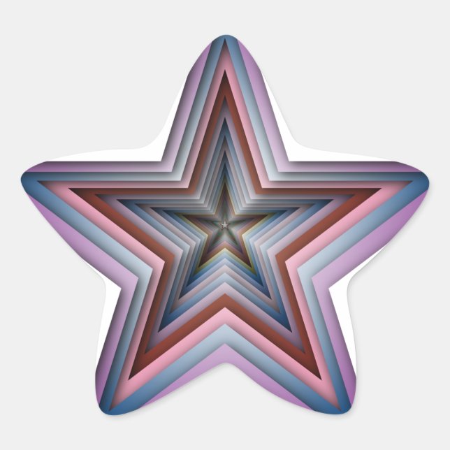 abstrakte geometrische Starkunst Stern-Aufkleber (Vorderseite)