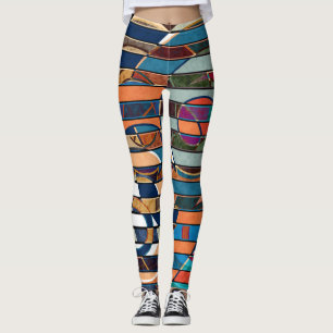Abstrakte geometrische Streifen Leggings