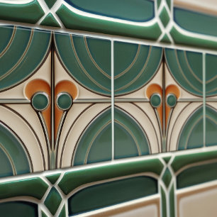 Abstrakte geometrische Symmetrie im Stil der Mitte Fliese