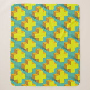 Abstrakte geometrische Textur aus gelben Kreuzen a Sherpadecke