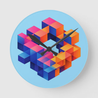 Abstrakte geometrische Wanduhr